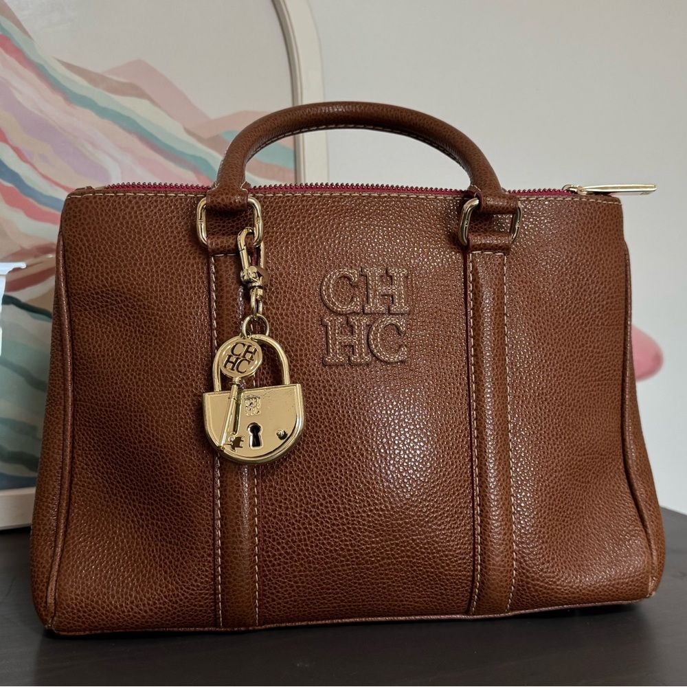 Carolina Herrera Brown Crossbody Bag